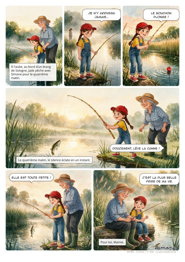 Planche de BD personnalisée : La plus belle prise