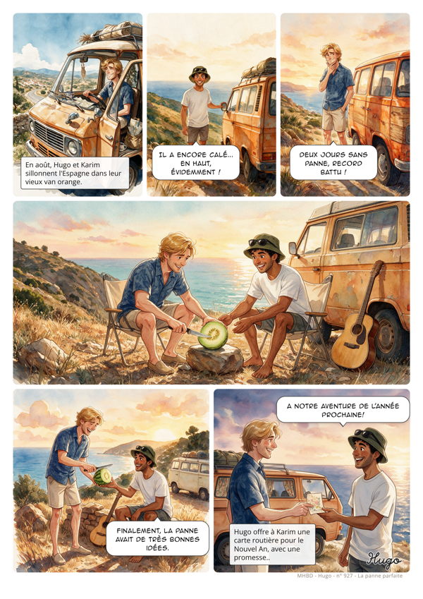 Planche de BD personnalisée : La panne parfaite
