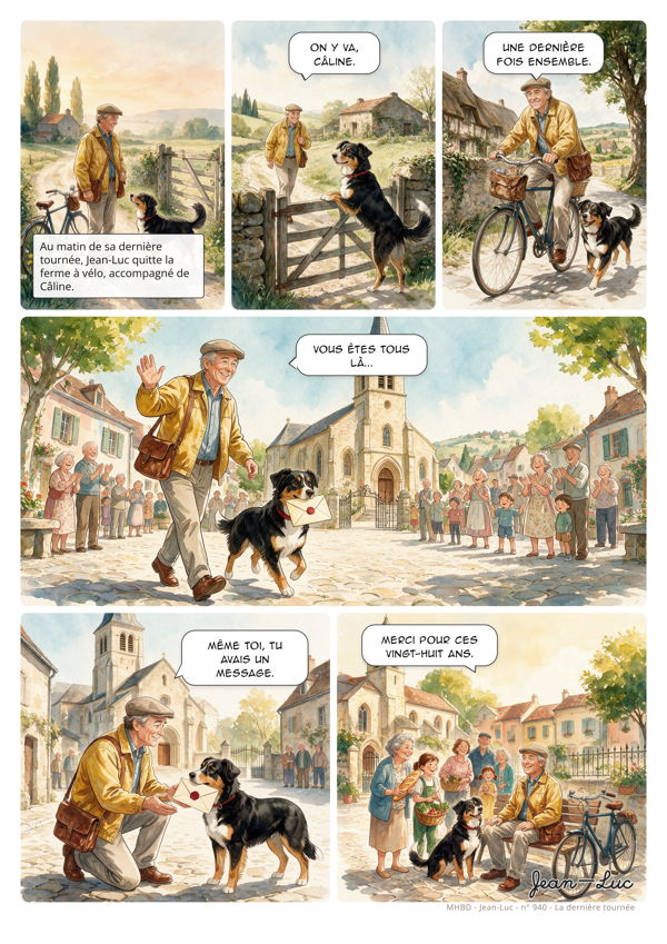 Planche de BD personnalisée : La dernière tournée