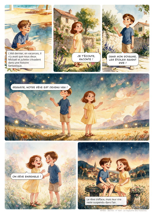 Planche de BD personnalisée : Le royaume des histoires
